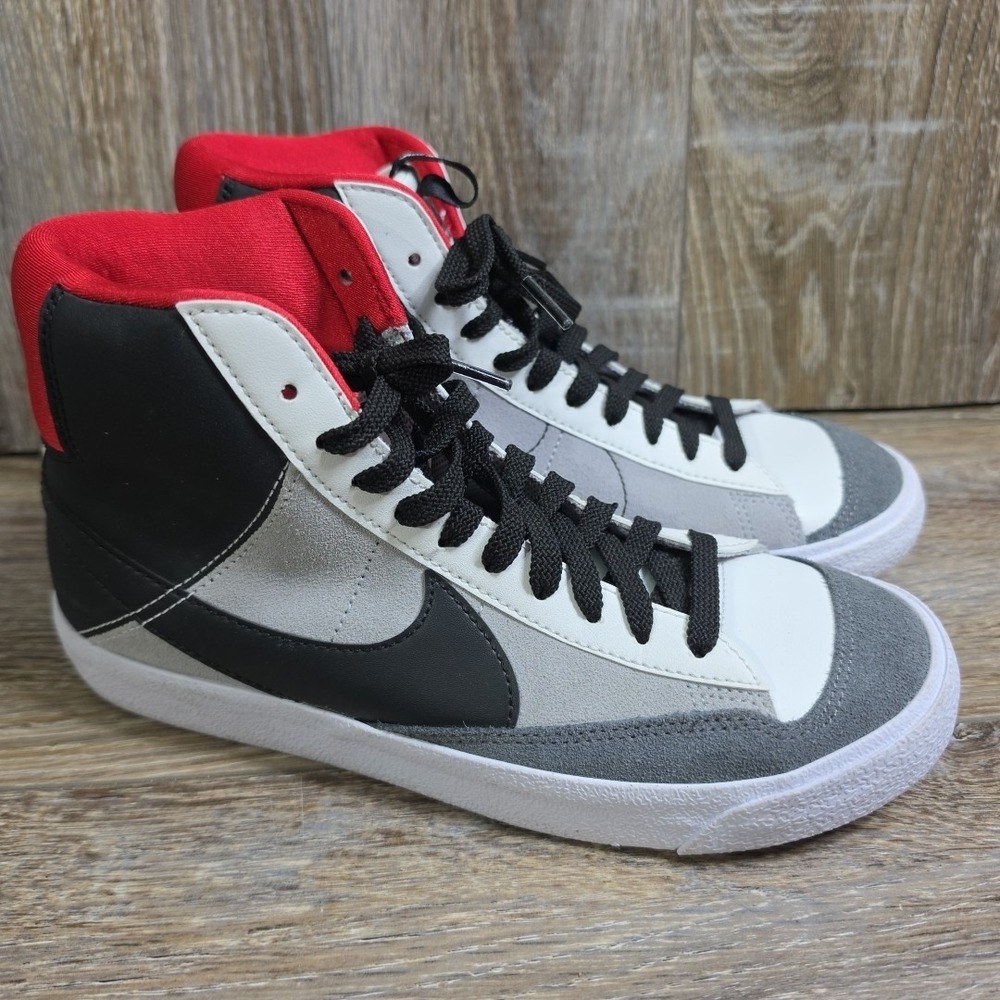 Nike Blazer Mid 77 Kids White Black Red Gray Youth Size 6.5Y DH8640-100